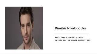 From Acropolis to Opera House: Dimitris Nikolopoulos' Theatrical Odyssey