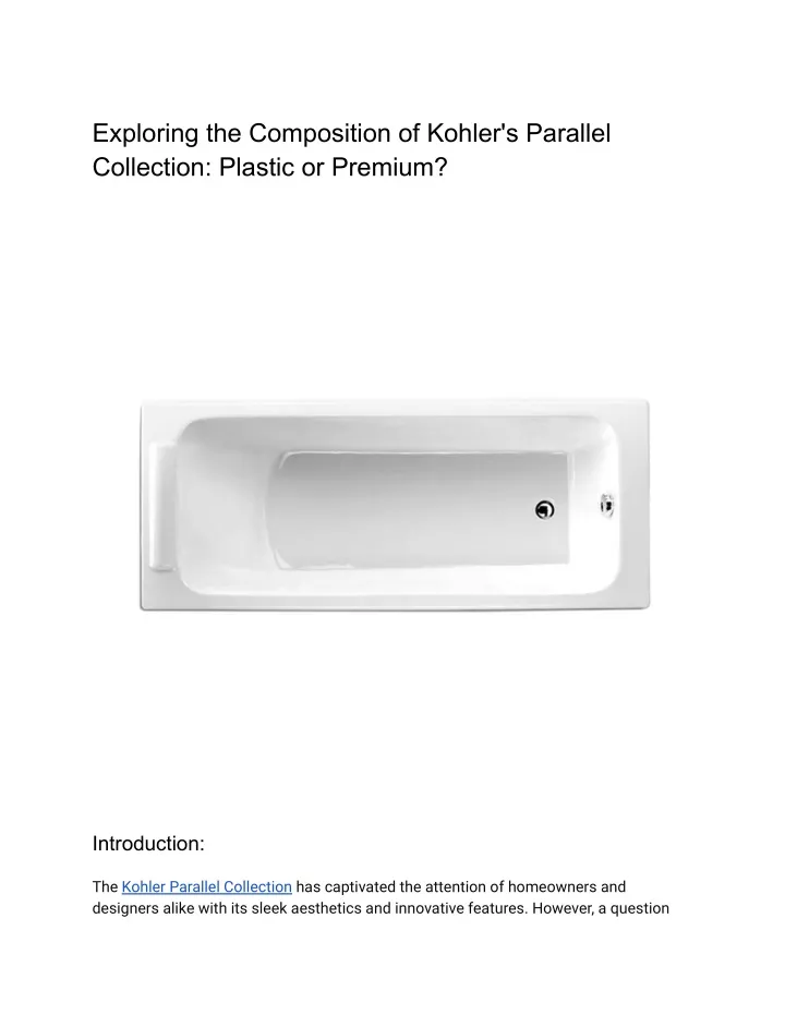 exploring the composition of kohler s parallel