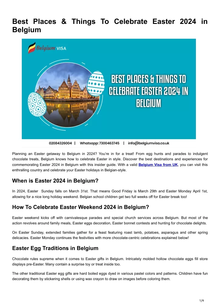 best places things to celebrate easter 2024