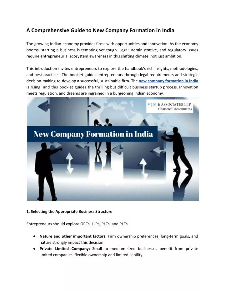 a comprehensive guide to new company formation
