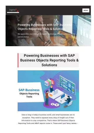 Powering Businesses with SAP Business Objects Reporting Tools & Solutions