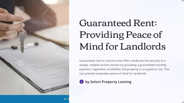 guaranteed rent providing peace of mind
