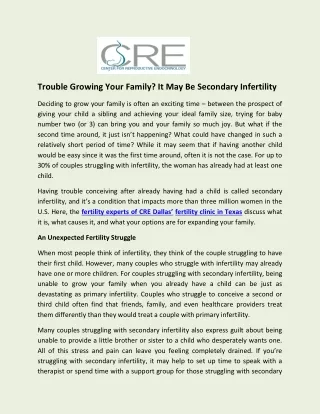 Fertility Experts of CRE Dallas’ Fertility Clinic in Dallas, Texas - Center for Reproductive Endocrinology