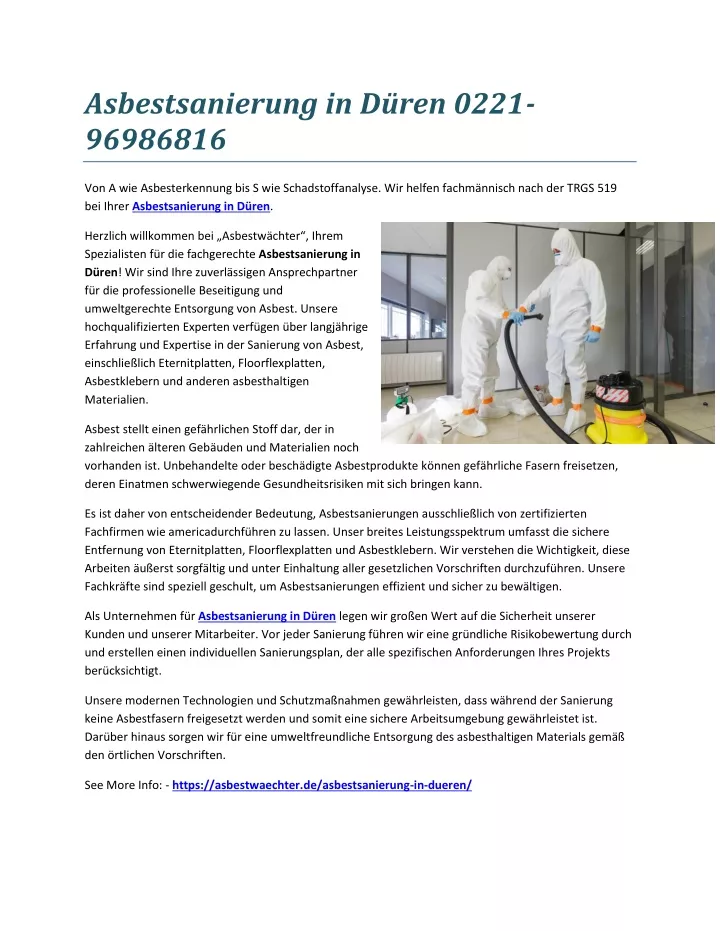 asbestsanierung in d ren 0221 96986816