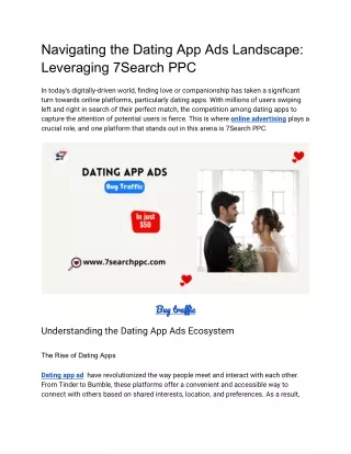 Navigating the Dating App Ads Landscape_ Leveraging 7Search PPC
