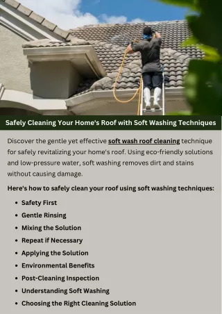 Safely Cleaning Your Home's Roof with Soft Washing Techniques