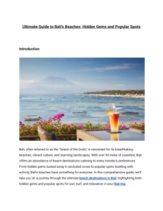ultimate guide to bali s beaches hidden gems