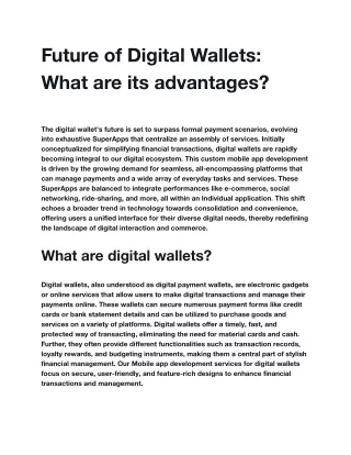 Future of Digital Wallets_ What are its advantages