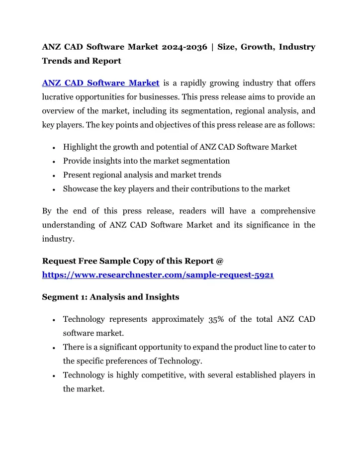 anz cad software market 2024 2036 size growth