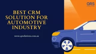 best crm solution for automotive industry
