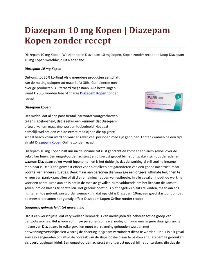 diazepam 10 mg kopen diazepam kopen zonder recept