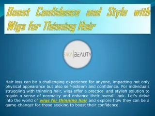 Wigs for thinning hair