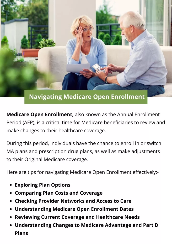 navigating medicare open enrollment