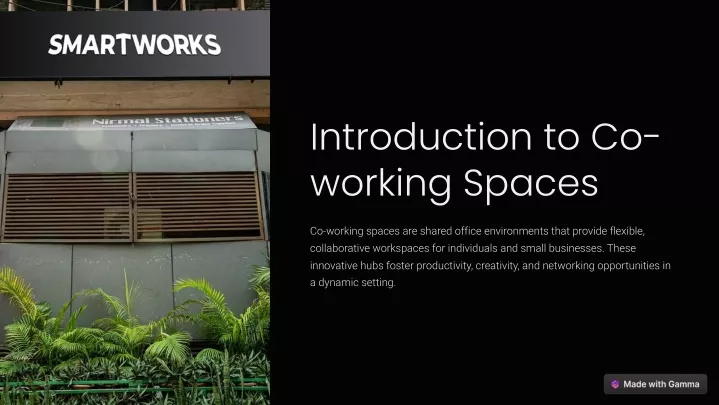 introduction to co working spaces