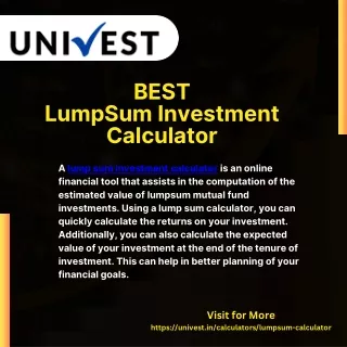 Best LumpSum Investment Calculator