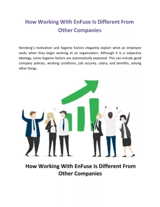 How Working With EnFuse Is Different From Other Companies