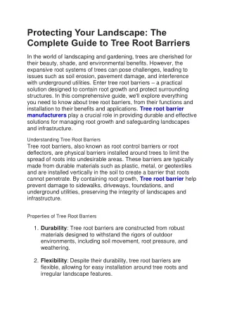 protecting your landscape the complete guide