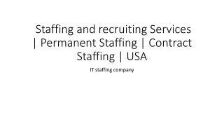 Staffing Services | Permanent staffing | contract staffing | usa