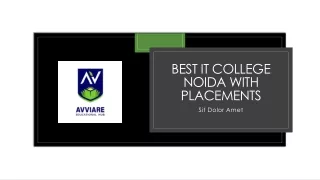 Best IT college Noida with placements