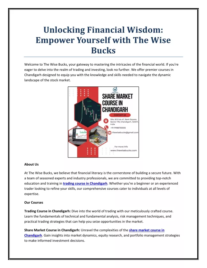 PPT - Unlocking Financial Wisdom: Empower Yourself with The Wise Bucks ...