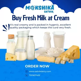 Buy Fresh Milk & Cream Online at satvik dairy