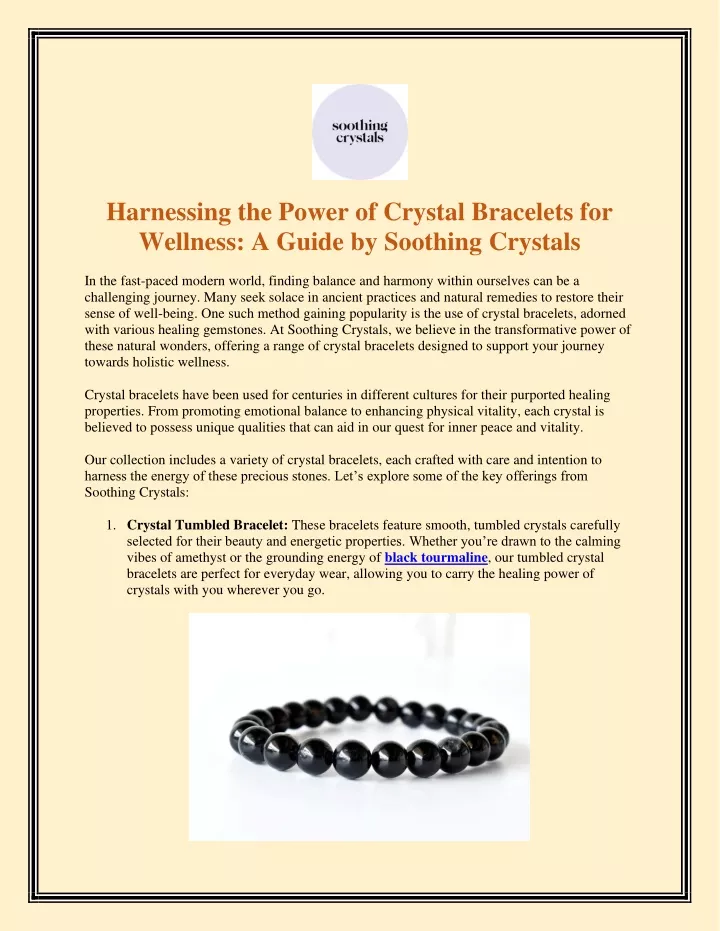 harnessing the power of crystal bracelets