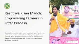 Farmers association in Uttar Pradesh | Rashtriya Kisan Manch