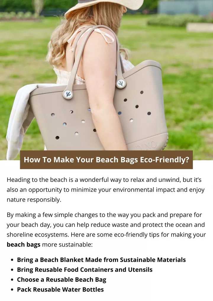 how to make your beach bags eco friendly