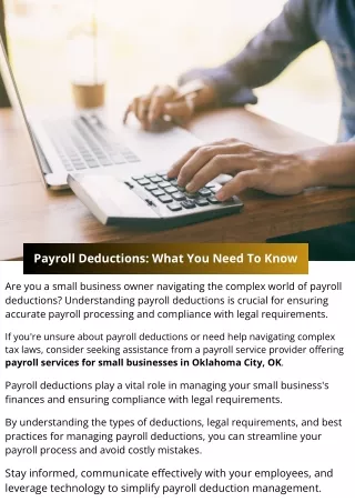 Payroll Deductions: What You Need To Know
