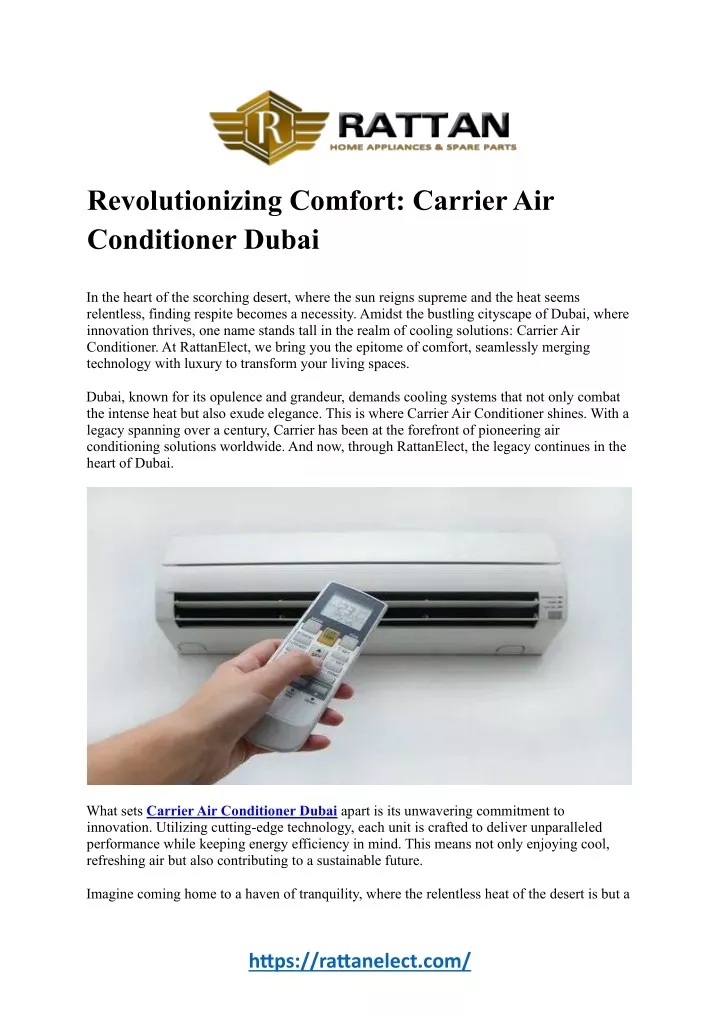 revolutionizing comfort carrier air conditioner