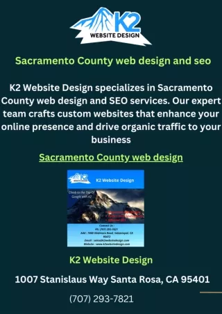 Sacramento County web design and seo