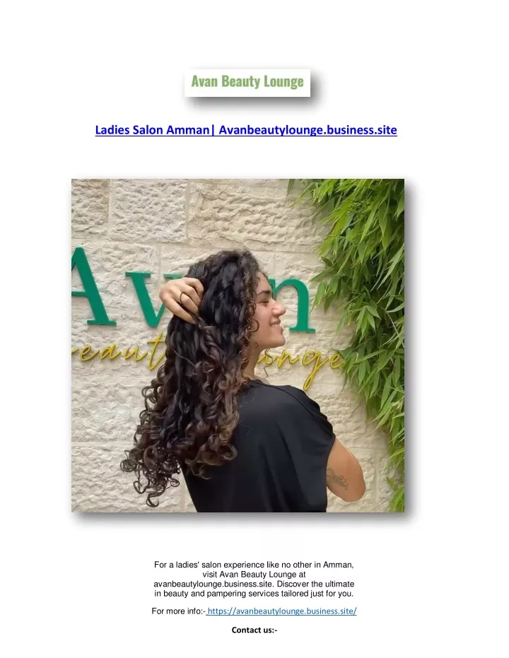 ladies salon amman avanbeautylounge business site