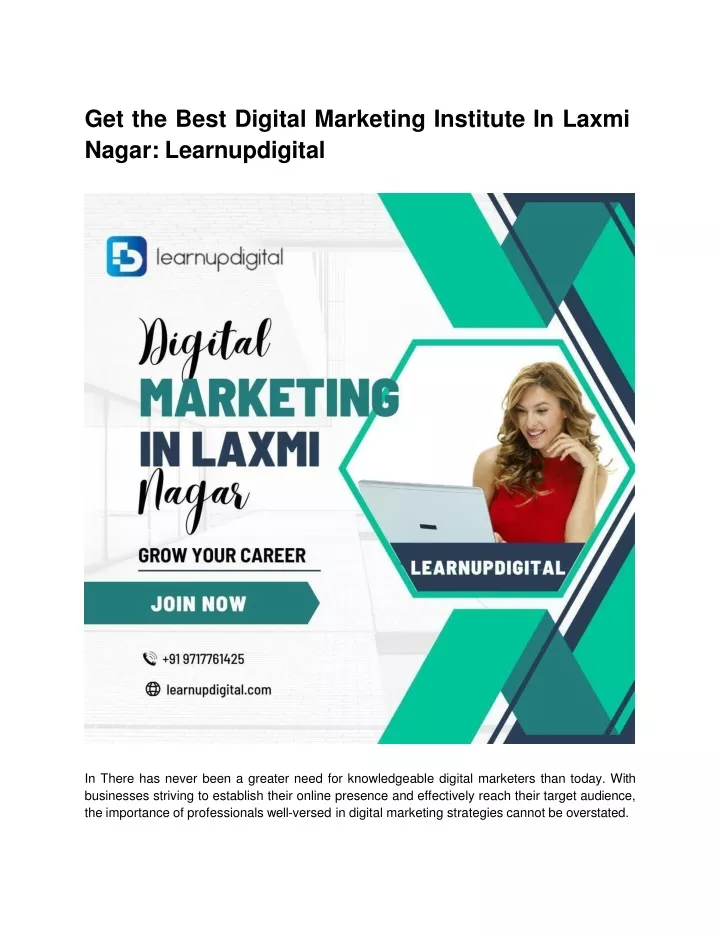 get the best digital marketing institute in laxmi