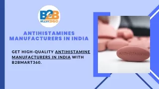 antihistamines manufacturers in india