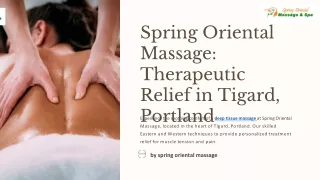 Deep Tissue Massage in Tigard | Portland, OR | Relieve Pain & Tension