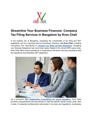 Streamline Your Business Finances_ Company Tax Filing Services in Bangalore by Kros Chek
