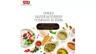 Spices Manufacturers Company in India