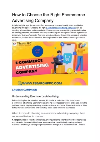 e-commerce advertising