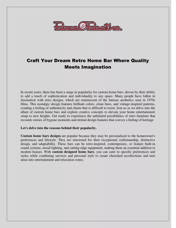 craft your dream retro home bar where quality
