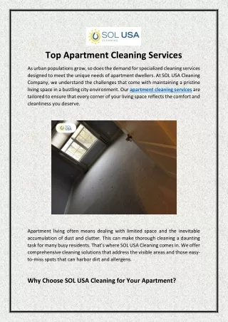 Top Apartment Cleaning Services