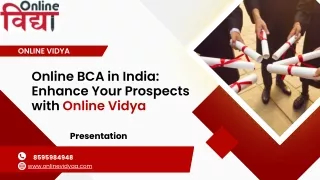 Online BCA in India: Enhance Your Prospects with Online Vidya