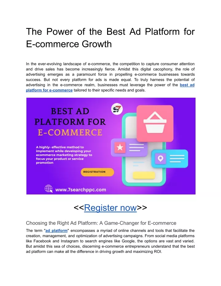 the power of the best ad platform for e commerce