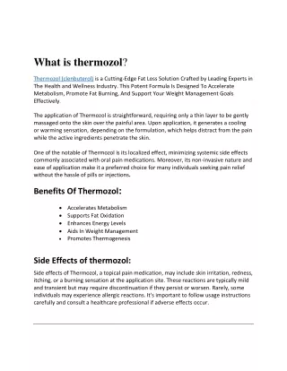 What is thermozol