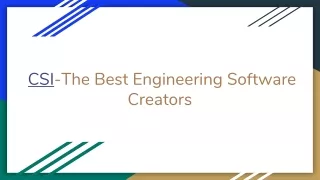 CSI-The Best Engineering Softwares Creators