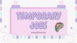 Temporary Jobs - patreon.com