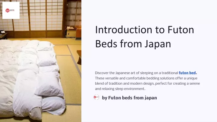 introduction to futon beds from japan