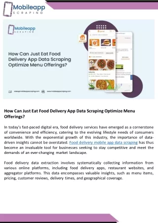 How Can Just Eat Food Delivery App Data (1)