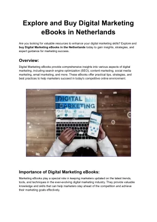Explore and Buy Digital Marketing eBooks in Netherlands