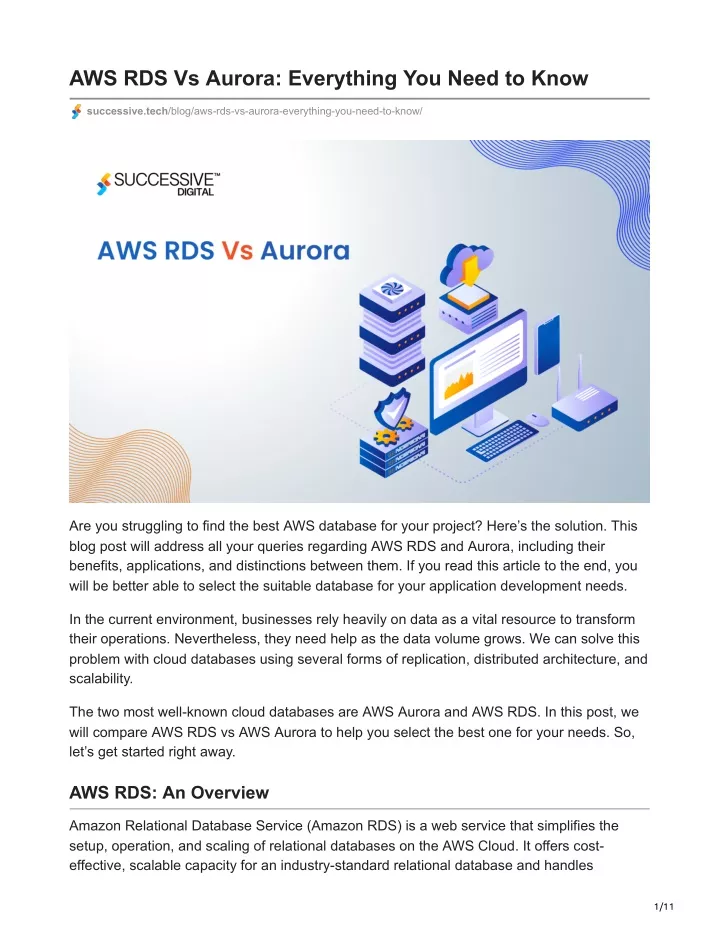 PPT - AWS RDS Vs Aurora: Everything You Need to Know PowerPoint ...