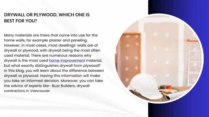 drywall or plywood which one is best for you